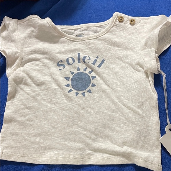 Cloud Island White and Blue Baby Outfit and a carters shirt 12 months - Picture 6 of 7